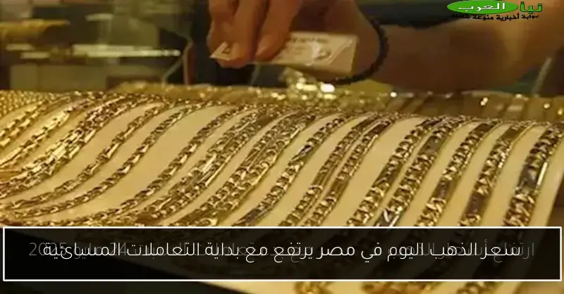 سعر الذهب اليوم في مصر يرتفع مع بداية التعاملات المسائية