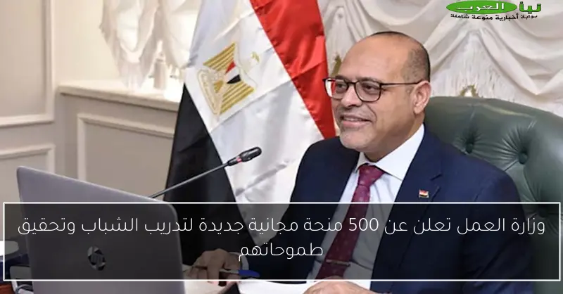 وزارة العمل تعلن عن 500 منحة مجانية جديدة لتدريب الشباب وتحقيق طموحاتهم