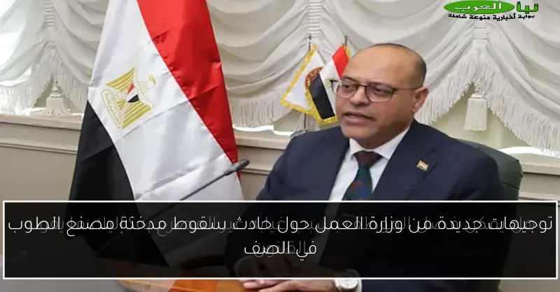 توجيهات جديدة من وزارة العمل حول حادث سقوط مدخنة مصنع الطوب في الصف
