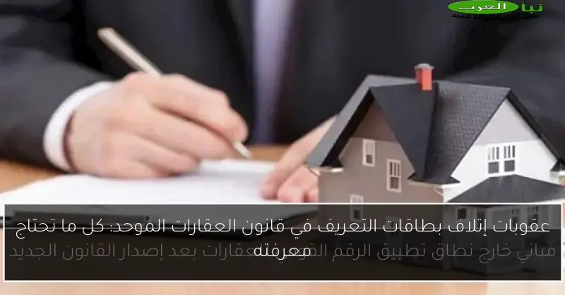 عقوبات إتلاف بطاقات التعريف في قانون العقارات الموحد: كل ما تحتاج معرفته