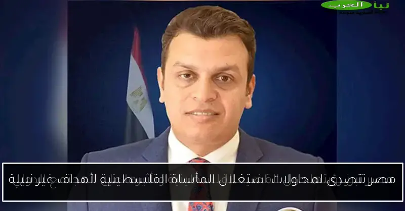 مصر تتصدى لمحاولات استغلال المأساة الفلسطينية لأهداف غير نبيلة