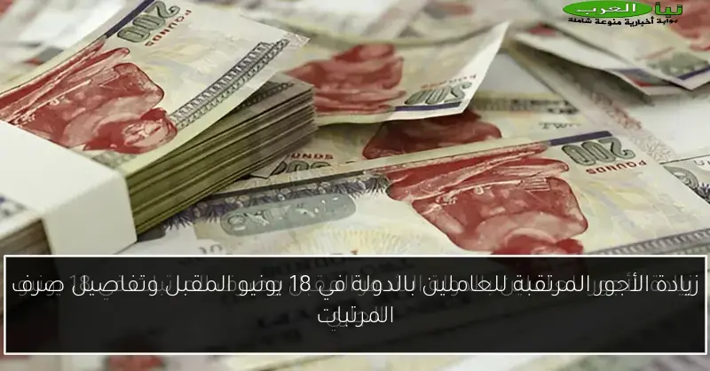زيادة الأجور المرتقبة للعاملين بالدولة في 18 يونيو المقبل وتفاصيل صرف المرتبات
