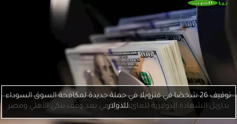 توقيف 26 شخصًا في فنزويلا في حملة جديدة لمكافحة السوق السوداء للدولار