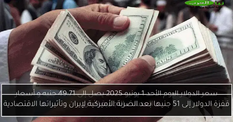 قفزة الدولار إلى 51 جنيها بعد الضربة الأميركية لإيران وتأثيراتها الاقتصادية