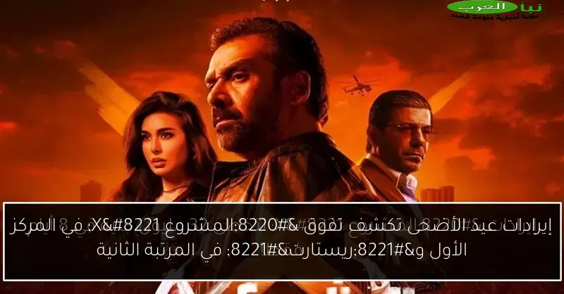 إيرادات عيد الأضحى تكشف تفوق “المشروع X” في المركز الأول و”ريستارت” في المرتبة الثانية