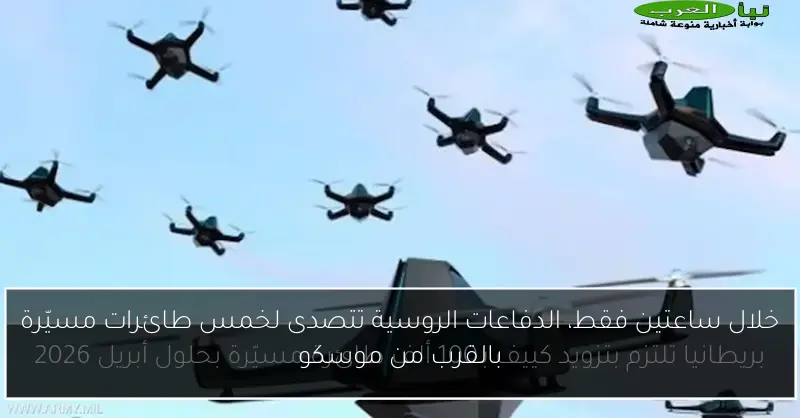 خلال ساعتين فقط، الدفاعات الروسية تتصدى لخمس طائرات مسيّرة بالقرب من موسكو