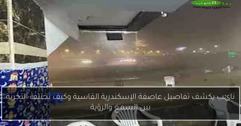 نائب يكشف تفاصيل عاصفة الإسكندرية القاسية وكيف تختلف التجربة بين السمع والرؤية