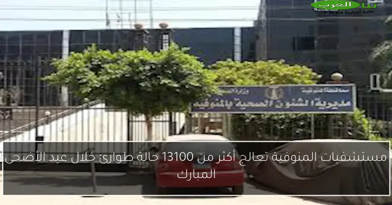مستشفيات المنوفية تعالج أكثر من 13100 حالة طوارئ خلال عيد الأضحى المبارك