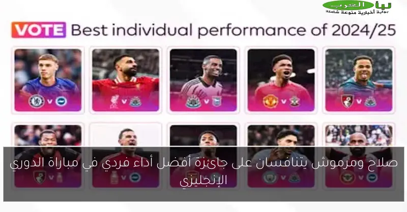 صلاح ومرموش يتنافسان على جائزة أفضل أداء فردي في مباراة الدوري الإنجليزي