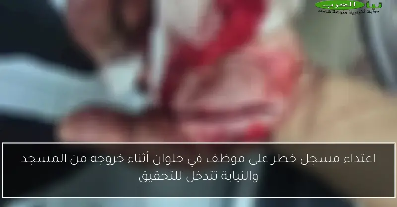 اعتداء مسجل خطر على موظف في حلوان أثناء خروجه من المسجد والنيابة تتدخل للتحقيق