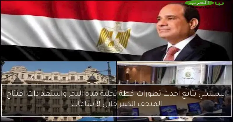 السيسي يتابع أحدث تطورات خطة تحلية مياه البحر واستعدادات افتتاح المتحف الكبير خلال 8 ساعات