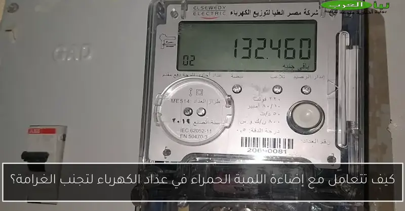 كيف تتعامل مع إضاءة اللمبة الحمراء في عداد الكهرباء لتجنب الغرامة؟