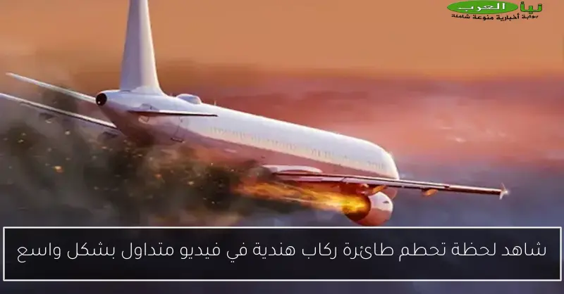 شاهد لحظة تحطم طائرة ركاب هندية في فيديو متداول بشكل واسع