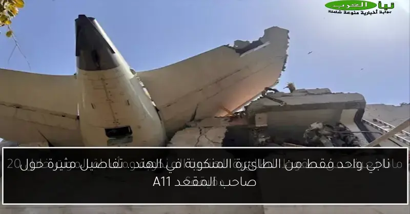 ناجي واحد فقط من الطائرة المنكوبة في الهند.. تفاصيل مثيرة حول صاحب المقعد A11
