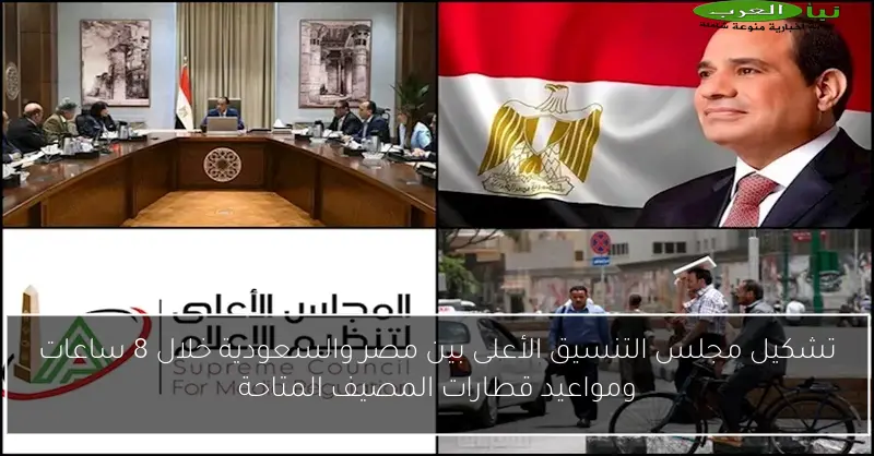 تشكيل مجلس التنسيق الأعلى بين مصر والسعودية خلال 8 ساعات ومواعيد قطارات المصيف المتاحة