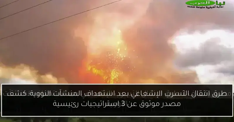 طرق انتقال التسرب الإشعاعي بعد استهداف المنشآت النووية: كشف مصدر موثوق عن 3 استراتيجيات رئيسية