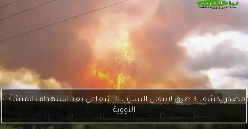 مصدر يكشف 3 طرق لانتقال التسرب الإشعاعي بعد استهداف المنشآت النووية