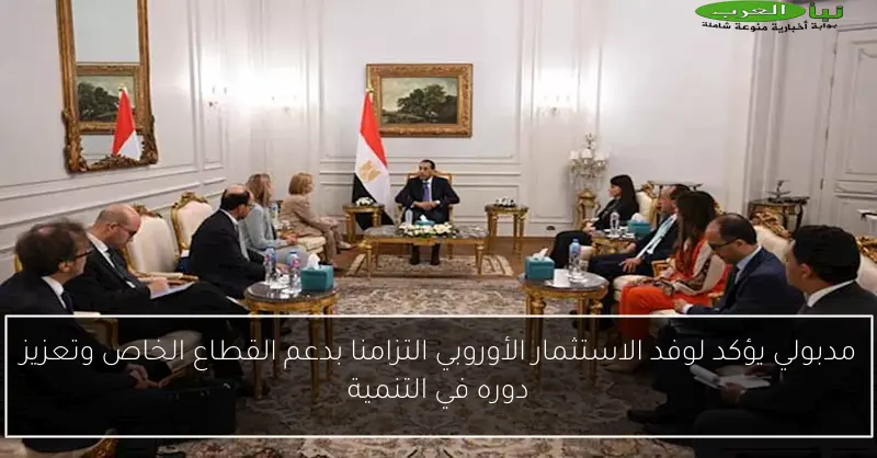 مدبولي يؤكد لوفد الاستثمار الأوروبي التزامنا بدعم القطاع الخاص وتعزيز دوره في التنمية