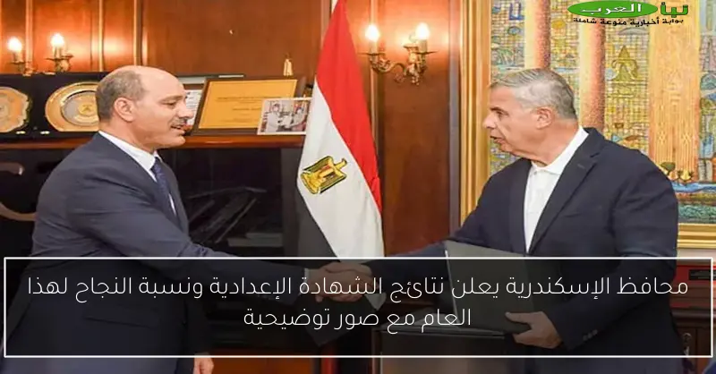 محافظ الإسكندرية يعلن نتائج الشهادة الإعدادية ونسبة النجاح لهذا العام مع صور توضيحية