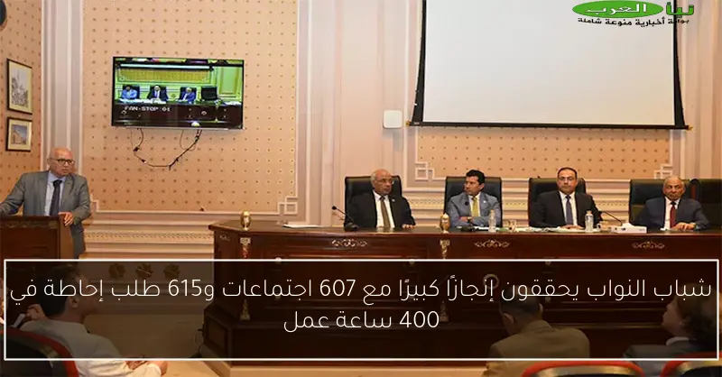 شباب النواب يحققون إنجازًا كبيرًا مع 607 اجتماعات و615 طلب إحاطة في 400 ساعة عمل
