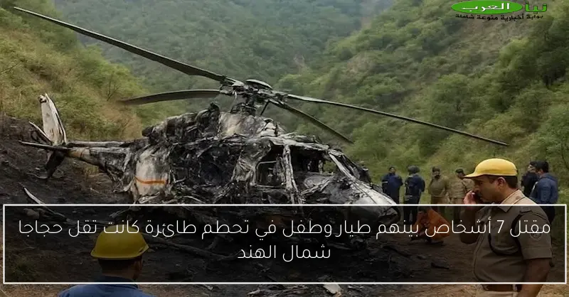مقتل 7 أشخاص بينهم طيار وطفل في تحطم طائرة كانت تقل حجاجا شمال الهند