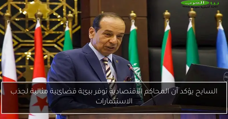 السايح يؤكد أن المحاكم الاقتصادية توفر بيئة قضائية مثالية لجذب الاستثمارات
