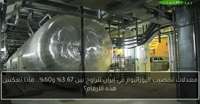 معدلات تخصيب اليورانيوم في إيران تتراوح بين 3.67% و60%.. ماذا تعكس هذه الأرقام؟