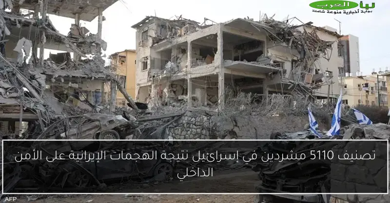 تصنيف 5110 مشردين في إسرائيل نتيجة الهجمات الإيرانية على الأمن الداخلي