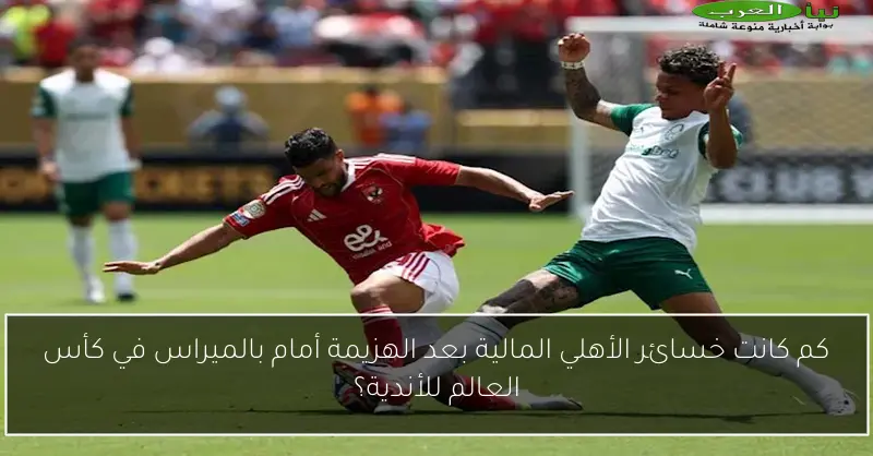 كم كانت خسائر الأهلي المالية بعد الهزيمة أمام بالميراس في كأس العالم للأندية؟