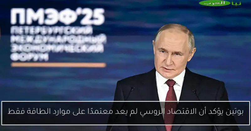 بوتين يؤكد أن الاقتصاد الروسي لم يعد معتمدًا على موارد الطاقة فقط