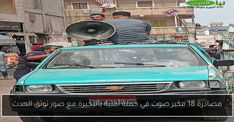 مصادرة 18 مكبر صوت في حملة أمنية بالبحيرة مع صور توثق الحدث