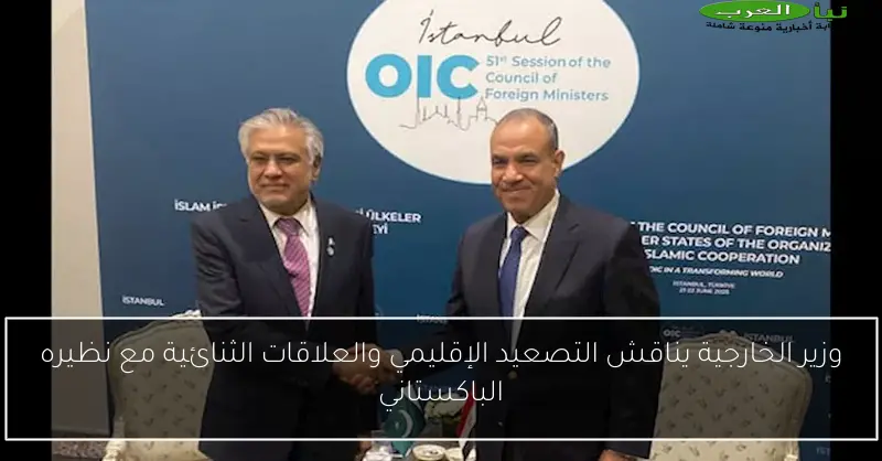 وزير الخارجية يناقش التصعيد الإقليمي والعلاقات الثنائية مع نظيره الباكستاني