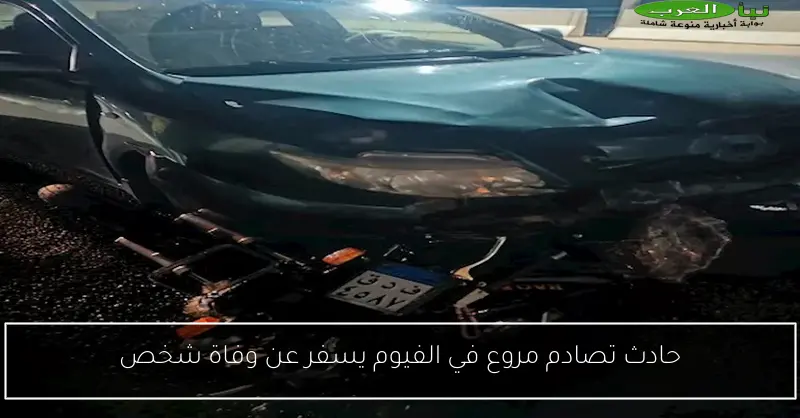 حادث تصادم مروع في الفيوم يسفر عن وفاة شخص