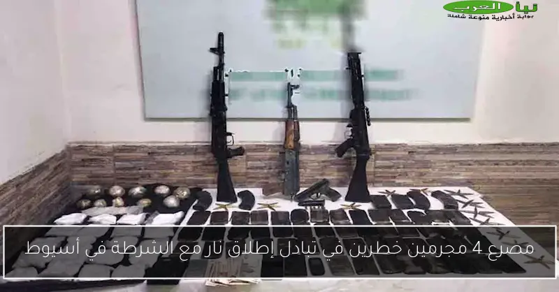 مصرع 4 مجرمين خطرين في تبادل إطلاق نار مع الشرطة في أسيوط