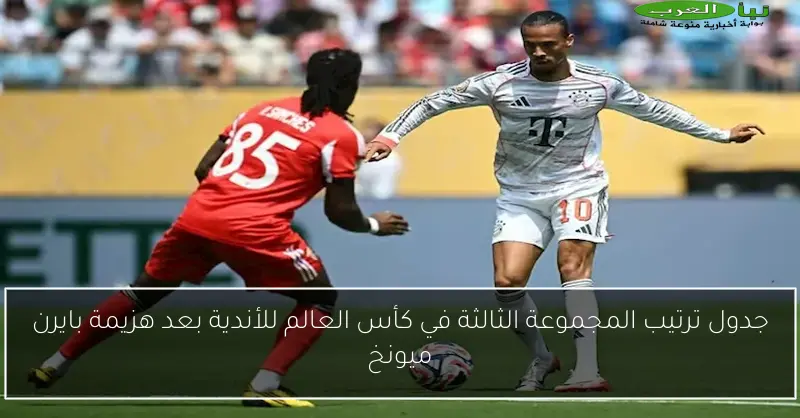 جدول ترتيب المجموعة الثالثة في كأس العالم للأندية بعد هزيمة بايرن ميونخ