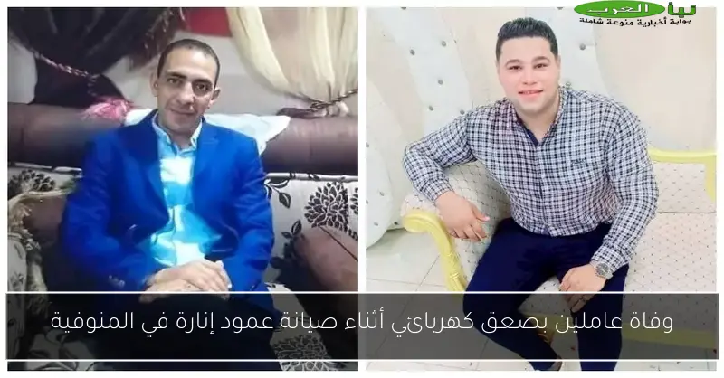 وفاة عاملين بصعق كهربائي أثناء صيانة عمود إنارة في المنوفية
