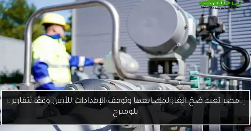 مصر تعيد ضخ الغاز لمصانعها وتوقف الإمدادات للأردن وفقًا لتقارير بلومبرج