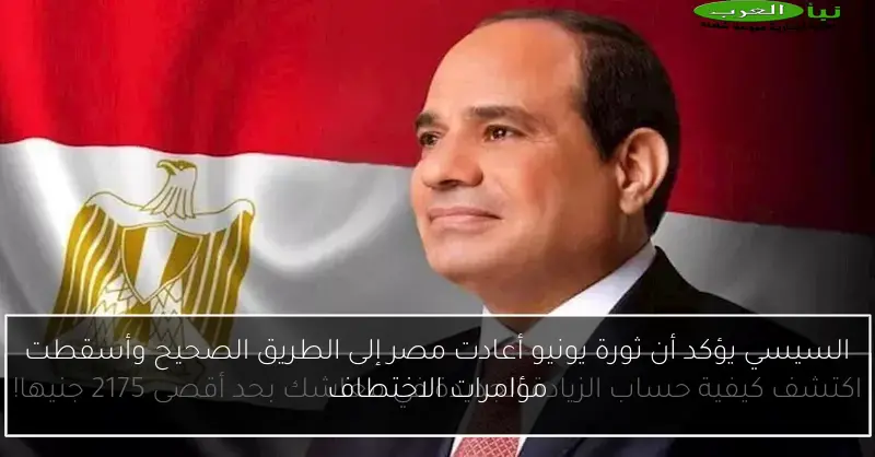 السيسي يؤكد أن ثورة يونيو أعادت مصر إلى الطريق الصحيح وأسقطت مؤامرات الاختطاف