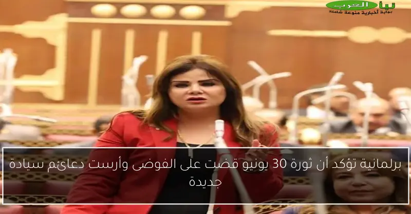 برلمانية تؤكد أن ثورة 30 يونيو قضت على الفوضى وأرست دعائم سيادة جديدة