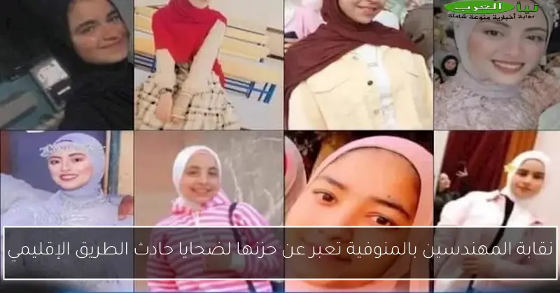 نقابة المهندسين بالمنوفية تعبر عن حزنها لضحايا حادث الطريق الإقليمي