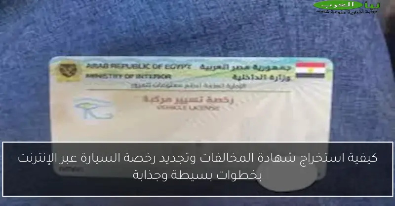 كيفية استخراج شهادة المخالفات وتجديد رخصة السيارة عبر الإنترنت بخطوات بسيطة وجذابة