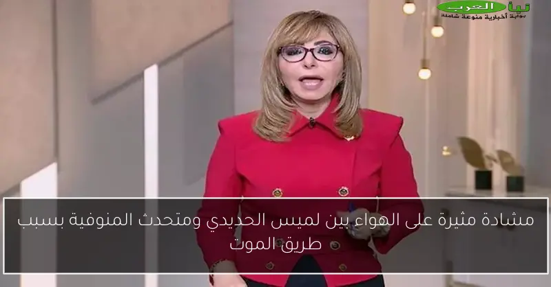 مشادة مثيرة على الهواء بين لميس الحديدي ومتحدث المنوفية بسبب طريق الموت