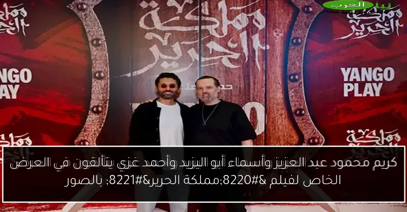 كريم محمود عبد العزيز وأسماء أبو اليزيد وأحمد غزي يتألقون في العرض الخاص لفيلم “مملكة الحرير” بالصور