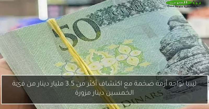 ليبيا تواجه أزمة ضخمة مع اكتشاف أكثر من 3.5 مليار دينار من فئة الخمسين دينار مزورة