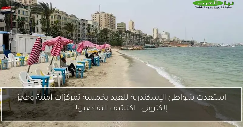 استعدت شواطئ الإسكندرية للعيد بخمسة تمركزات أمنية وحجز إلكتروني.. اكتشف التفاصيل!