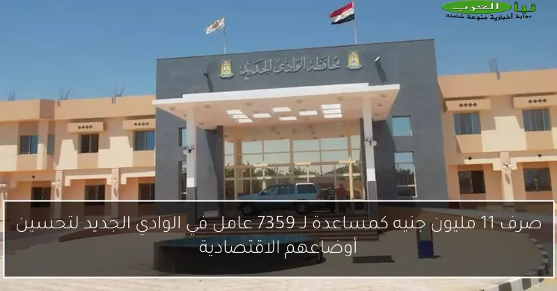 صرف 11 مليون جنيه كمساعدة لـ 7359 عامل في الوادي الجديد لتحسين أوضاعهم الاقتصادية