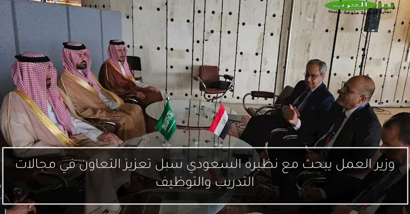 وزير العمل يبحث مع نظيره السعودي سبل تعزيز التعاون في مجالات التدريب والتوظيف