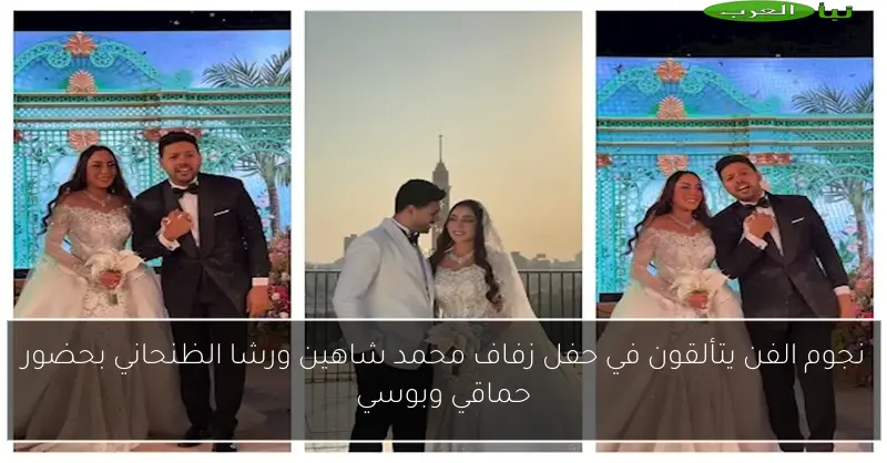 نجوم الفن يتألقون في حفل زفاف محمد شاهين ورشا الظنحاني بحضور حماقي وبوسي