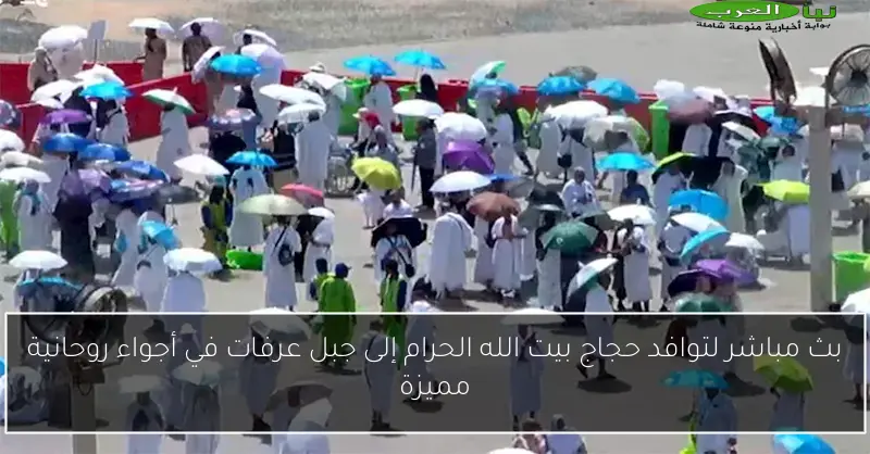 بث مباشر لتوافد حجاج بيت الله الحرام إلى جبل عرفات في أجواء روحانية مميزة