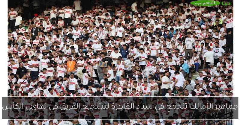 جماهير الزمالك تتجمع في ستاد القاهرة لتشجيع الفريق في نهائي الكأس